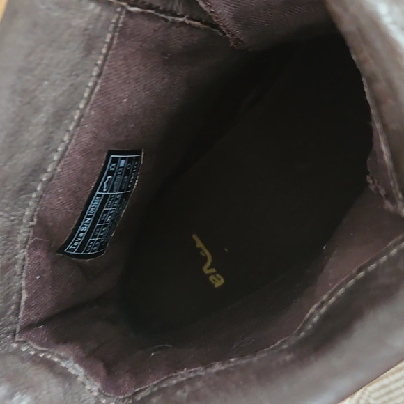 Teva Delavina Brown Combat Boots with Lace-Up Design and Folded Cuff - Picture 3 of 7